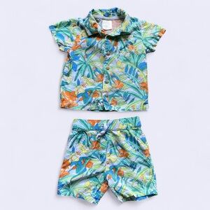 7/$20 Baby Tropical Print Shirt and Shorts Set
